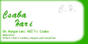 csaba hari business card